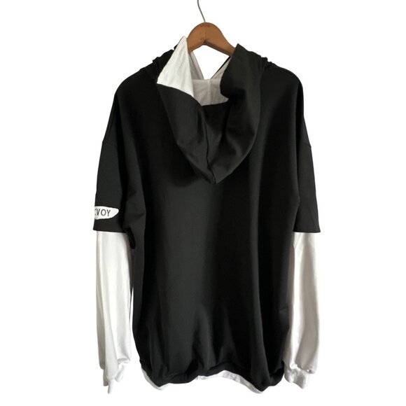 Graffiti Skull Hoodie Sweatshirt Black & White Purple Chicvoy Graphic Cotton XL - Picture 3 of 7